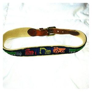 Boys 22 inch Leather & Brass Belt
